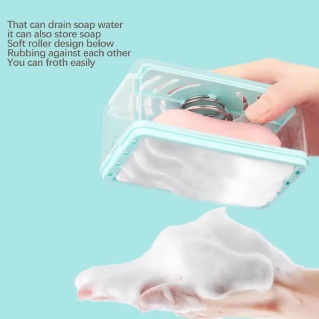 1pc Multifunctional Soap Dish Soap Holder Portable Soap Bar Box