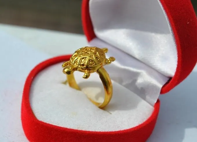 Brass on sale tortoise ring