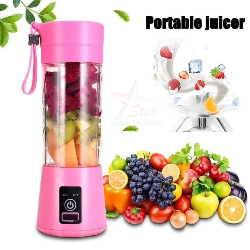 Portable Blender, Personal Size Electric USB Juicer Cup, Fruit, Smoothie,  Baby Food Mixing Machine with Updated 6 Blades, Magnetic Secure Switch  Electric Fruit Mixer for Superb Mixing