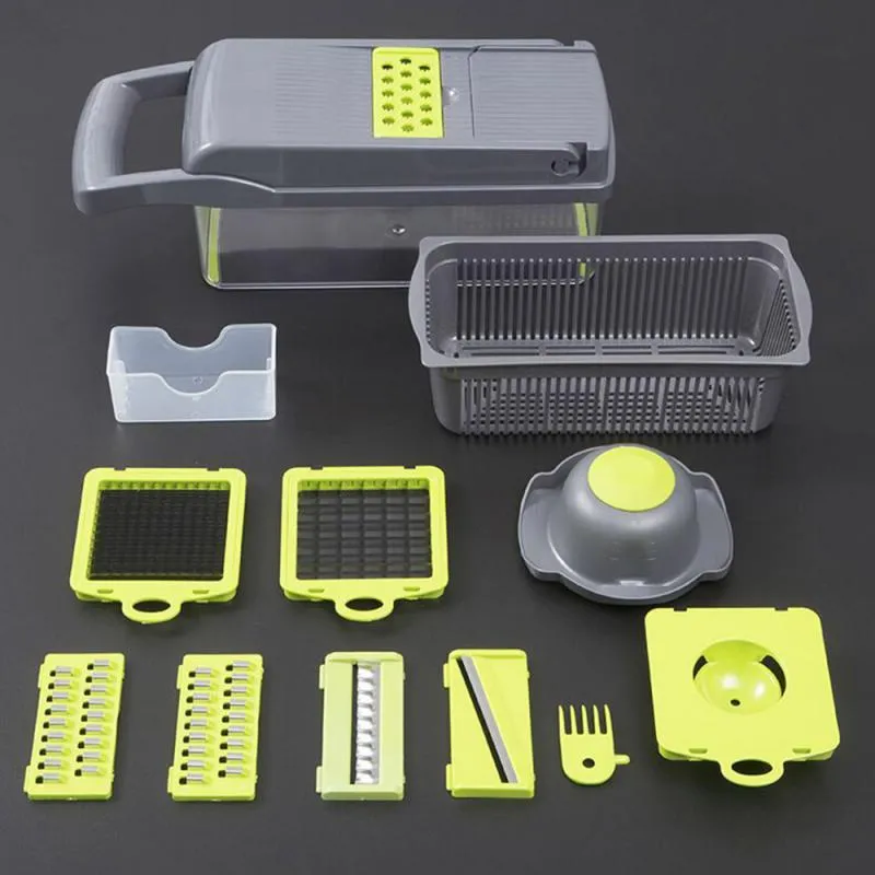 NEW 7 in 1 Multifunction Vegetable Cutter Food Slicer Dicer Nicer