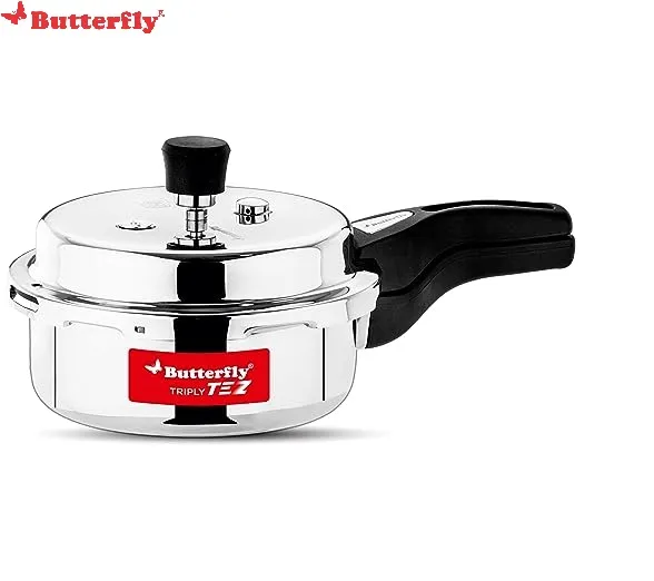 Butterfly Tez Triply Stainless steel induction base Outer lid 2