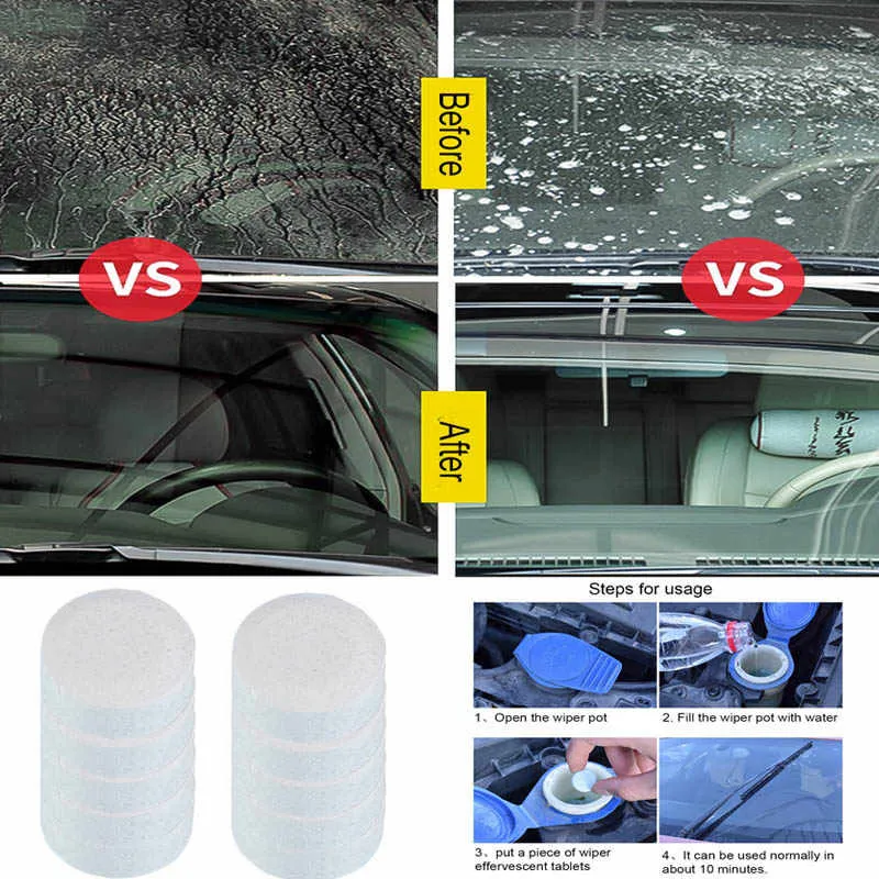 Car Windshield Washer Tablets - Washer Fluid Tablets Glass Cleaner  Concentrate