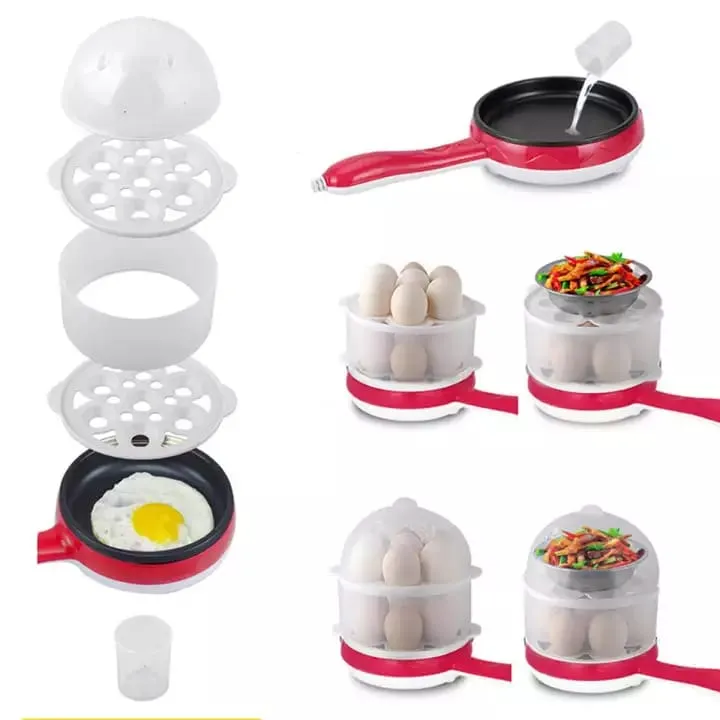 Multifunction Mini Household Egg Omelette Pancakes Electric Fried Steak  Frying Pan Non-Stick Boiled Eggs Boiler Steamer Cooker