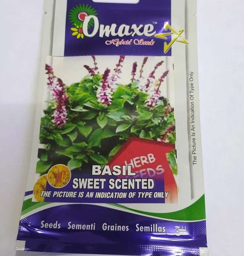 1 Packet Omaxe Herb Seeds Basil Sweet Scented Seeds Buy 1