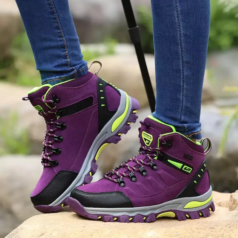 Purple hiking hot sale shoes