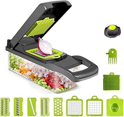 Food Chopper - One Piece Salad Vegetable Chopper and Slicer