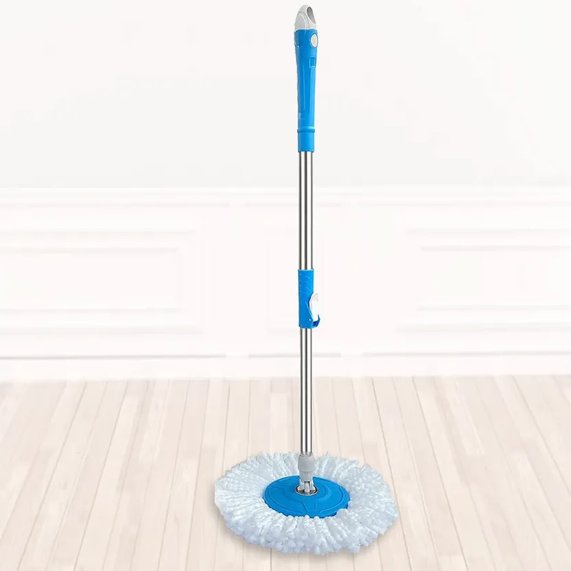 Stainless Steel Pole Spin Mop Extendable Handle 360 Degree Rotating Floor  Cleaning Mop - Buy Stainless Steel Pole Spin Mop Extendable Handle 360  Degree Rotating Floor Cleaning Mop at Best Price in SYBazzar