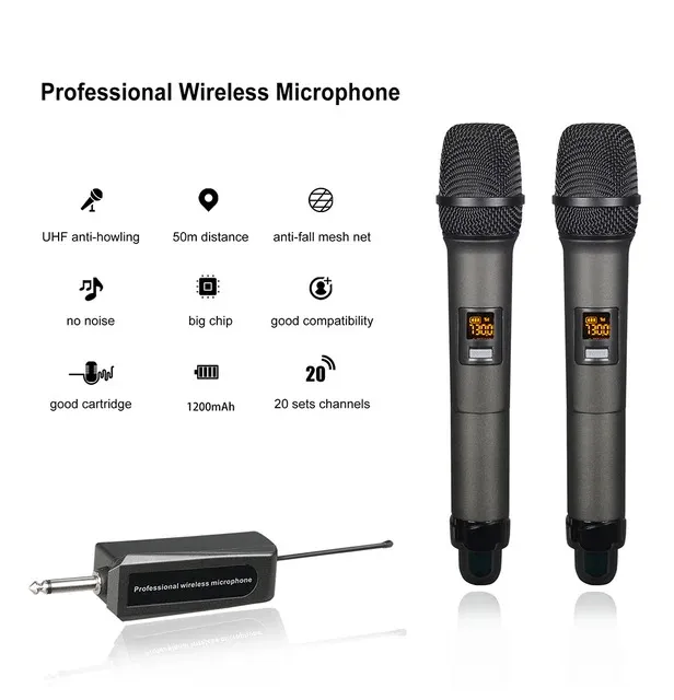 SHUPERD M12 UHF Wireless Dual Handheld Professional Dynamic