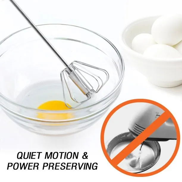 Egg Beater Whisk,Stainless Steel Hand Push Milk Frother Whisk, Hand Mixer,  Egg Frother, Hand Blender 