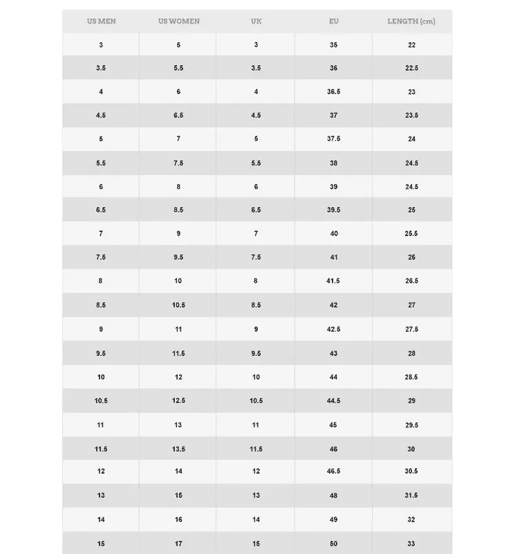 Converse one sale star size chart